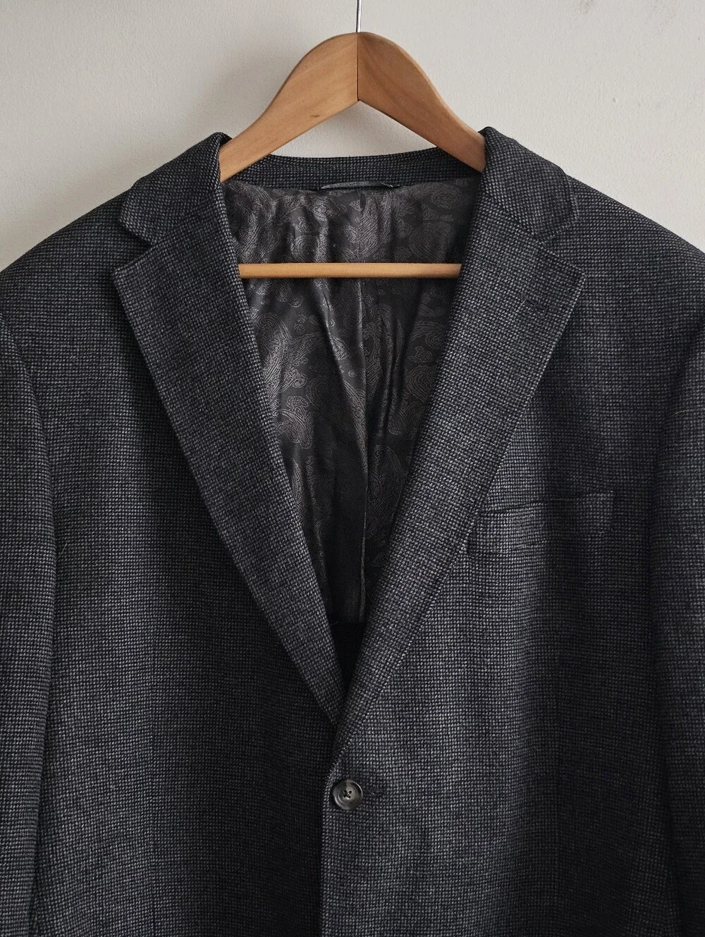 Jack Victor Collection 43L Ivanwood Sport Coat Wool Silk Cashmere Gray Blazer